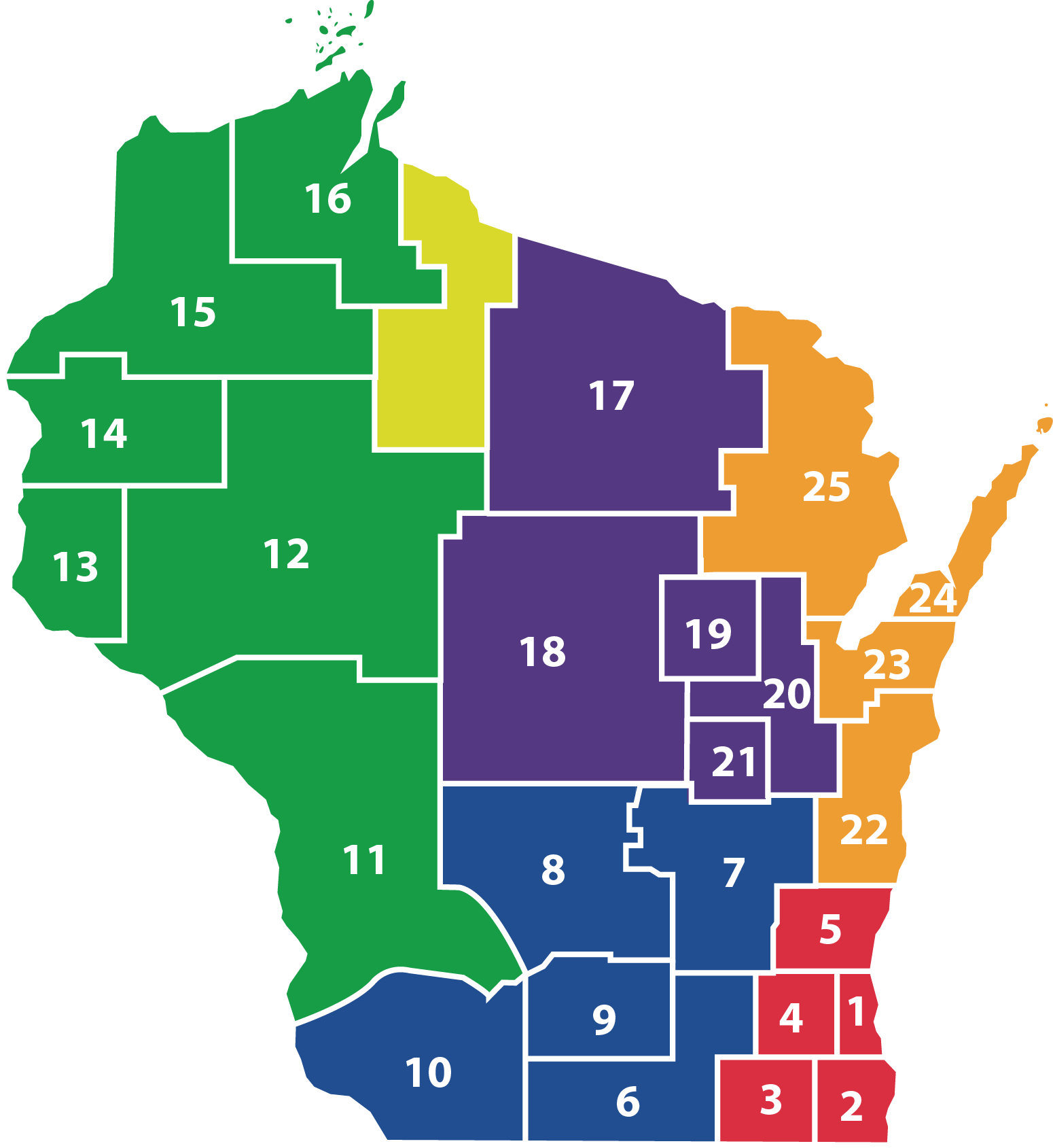 Map of WI WSRA local reading councils